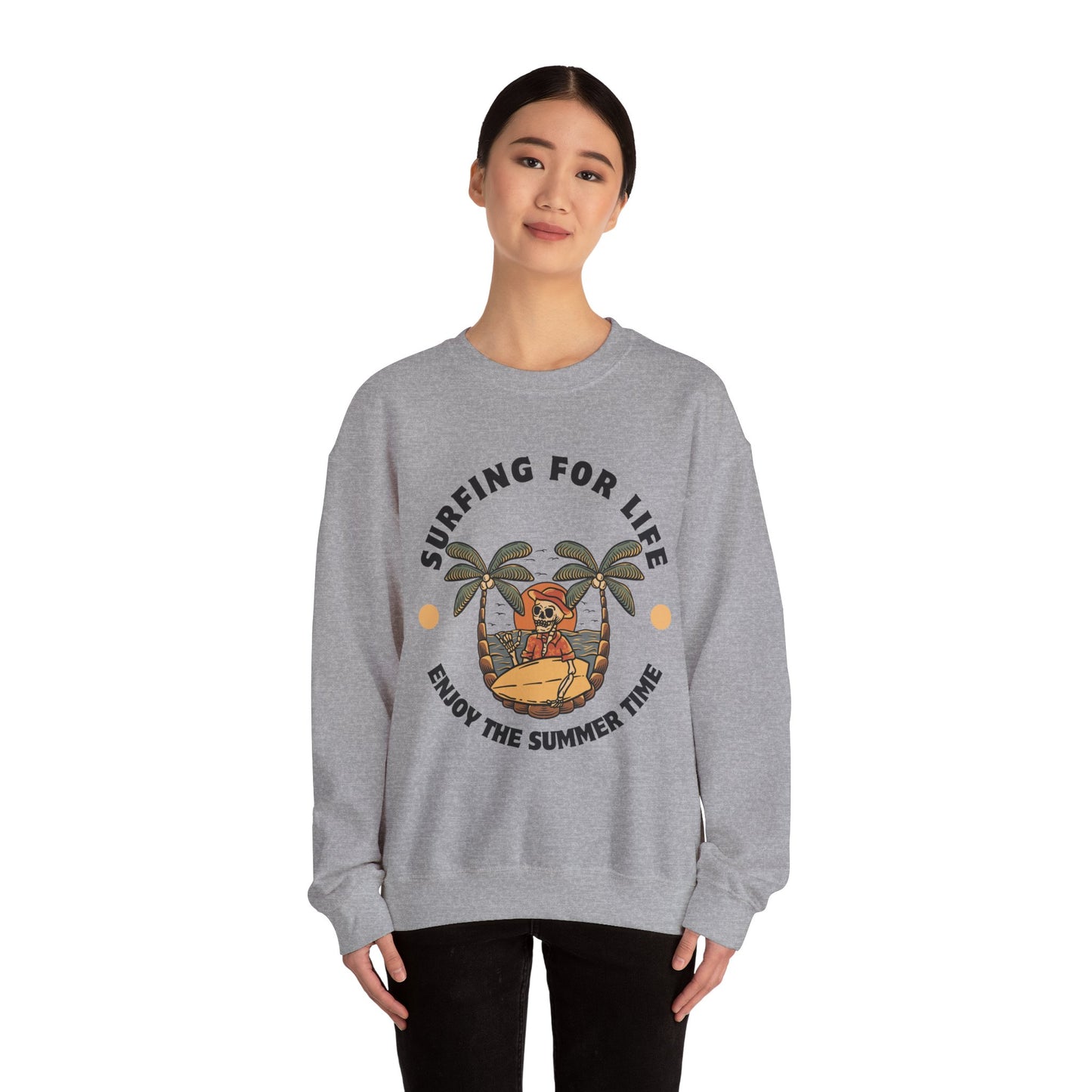 Surfing for Life Crewneck Sweatshirt
