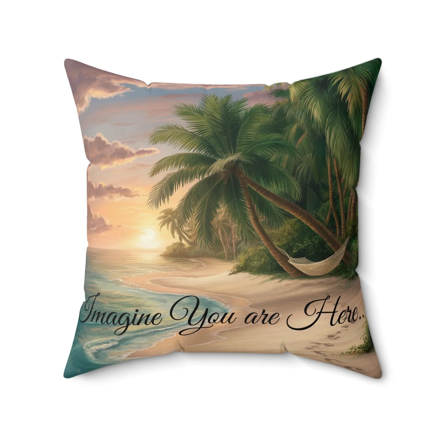 Beach Paradise Square Pillow