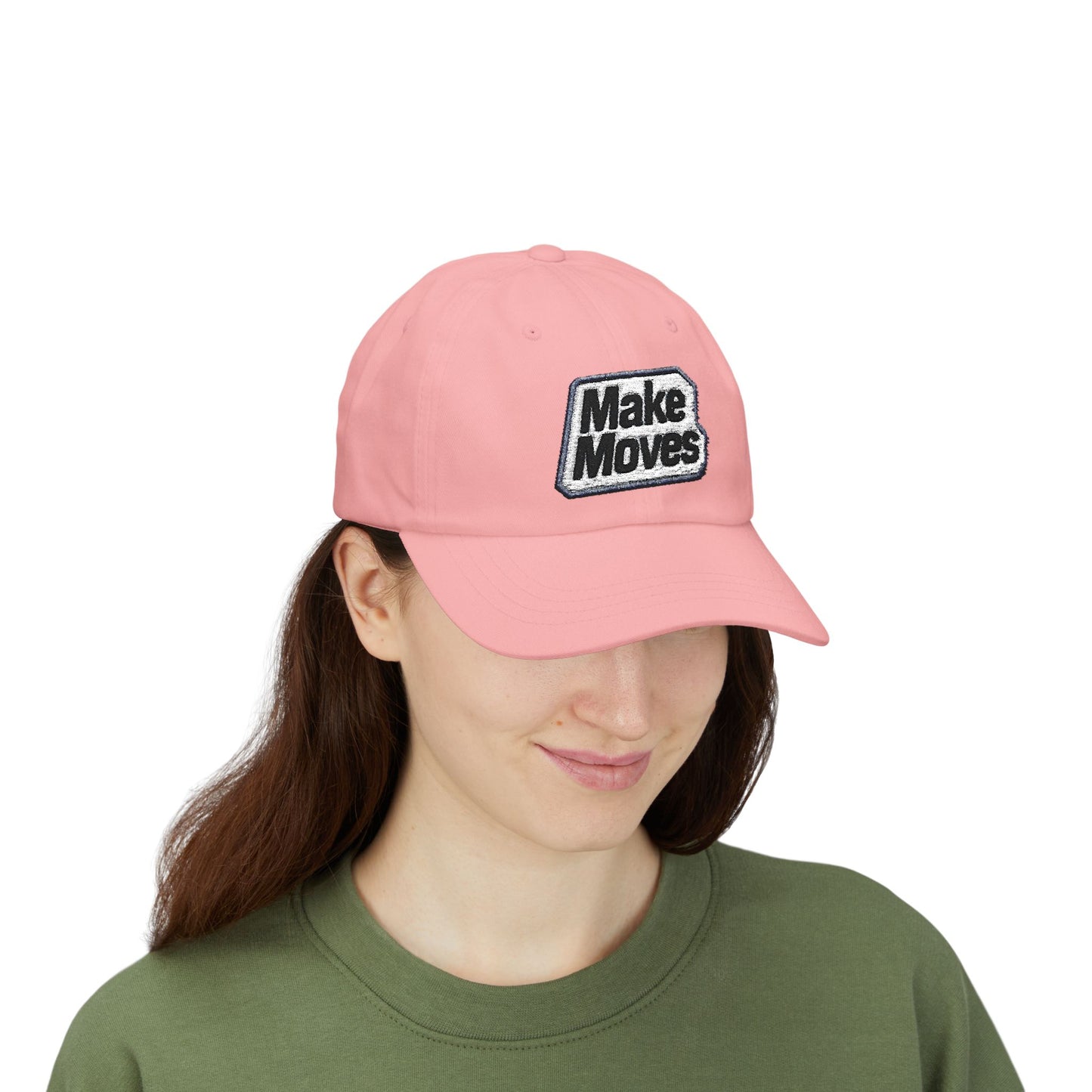 Make Moves Cotton Dad Cap — Low-Profile Embroidered Baseball Hat