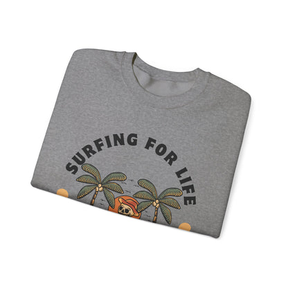 Surfing for Life Crewneck Sweatshirt
