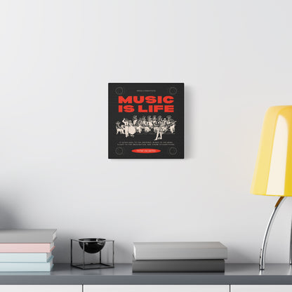 Canvas Wall Art, Music is Life Print, Inspiring Decor for Musicians