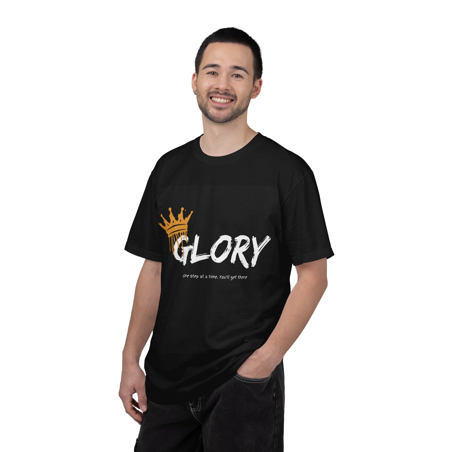 Vintage Band Tee — 'GLORY' Crowned Graphic with 'MUSIC IS LIFE' Back