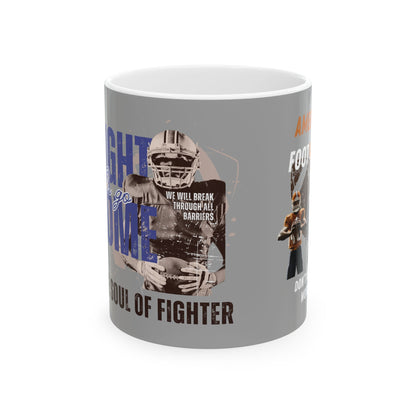 Motivational Ceramic Mug - Soul of a Fighter
