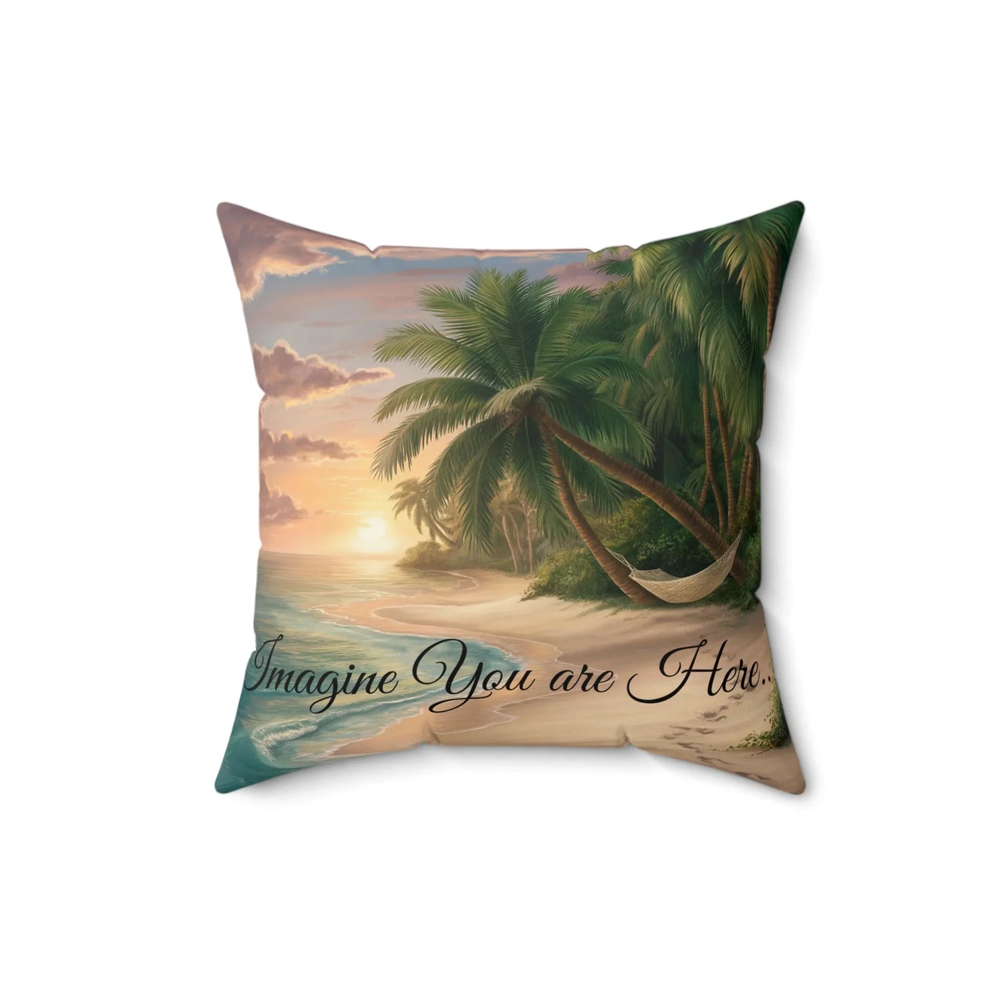 Beach Paradise Square Pillow