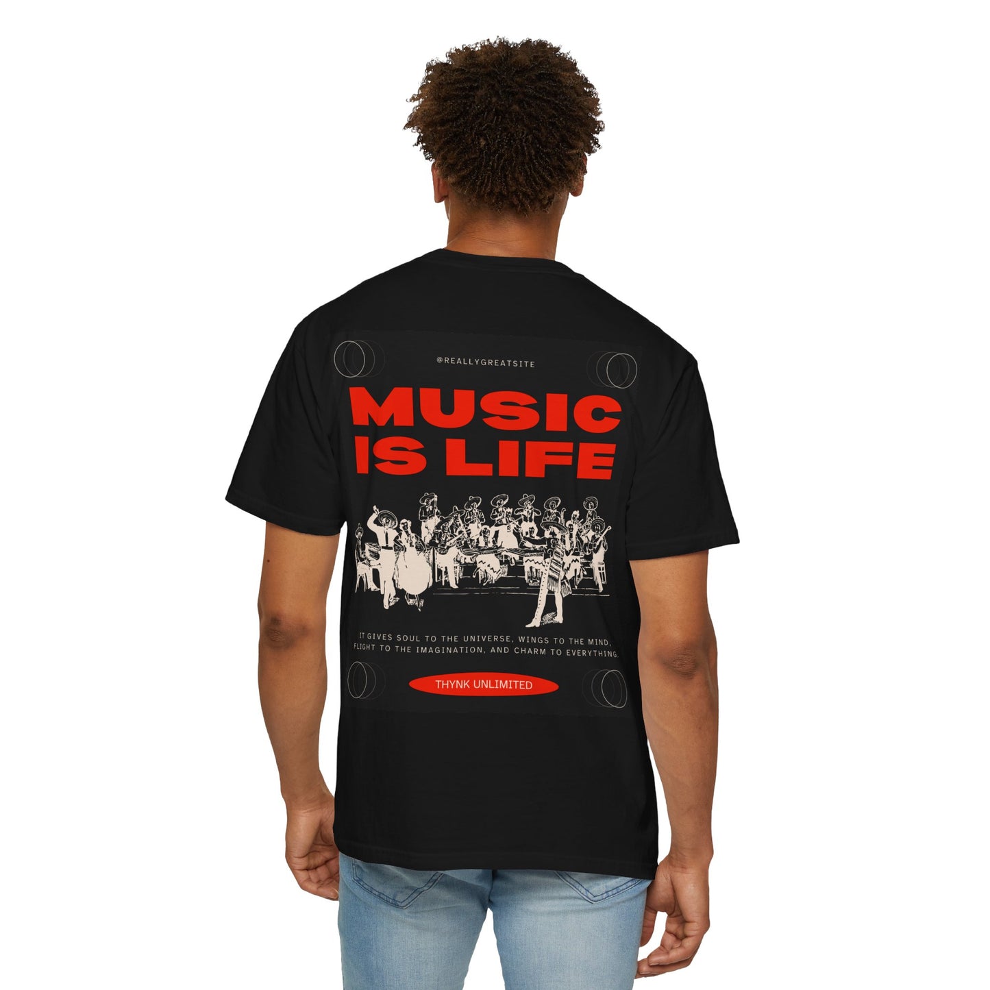 Vintage Band Tee — 'GLORY' Crowned Graphic with 'MUSIC IS LIFE' Back