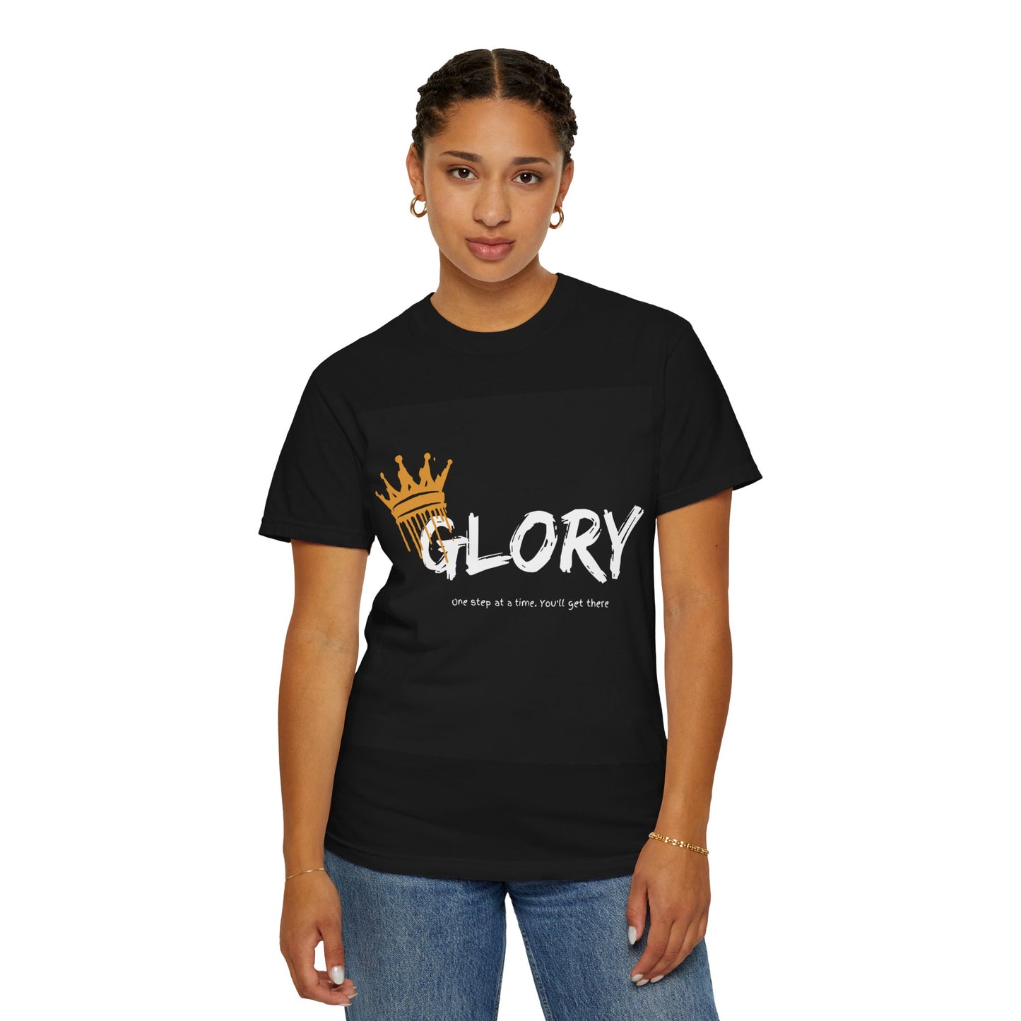 Vintage Band Tee — 'GLORY' Crowned Graphic with 'MUSIC IS LIFE' Back