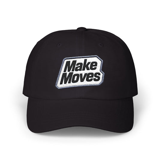 Make Moves Cotton Dad Cap — Low-Profile Embroidered Baseball Hat