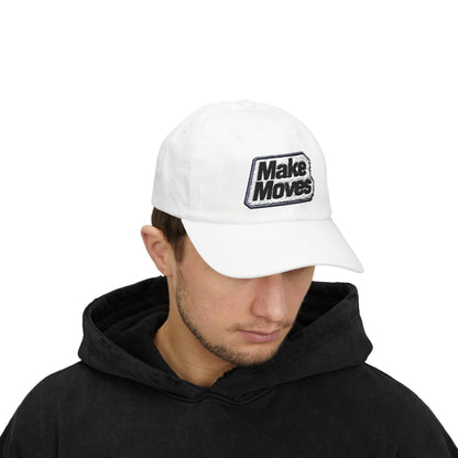 Make Moves Cotton Dad Cap — Low-Profile Embroidered Baseball Hat