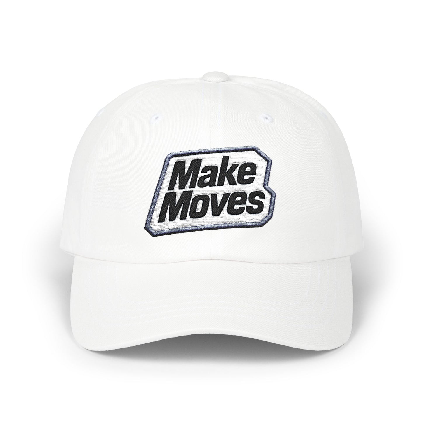 Make Moves Cotton Dad Cap — Low-Profile Embroidered Baseball Hat