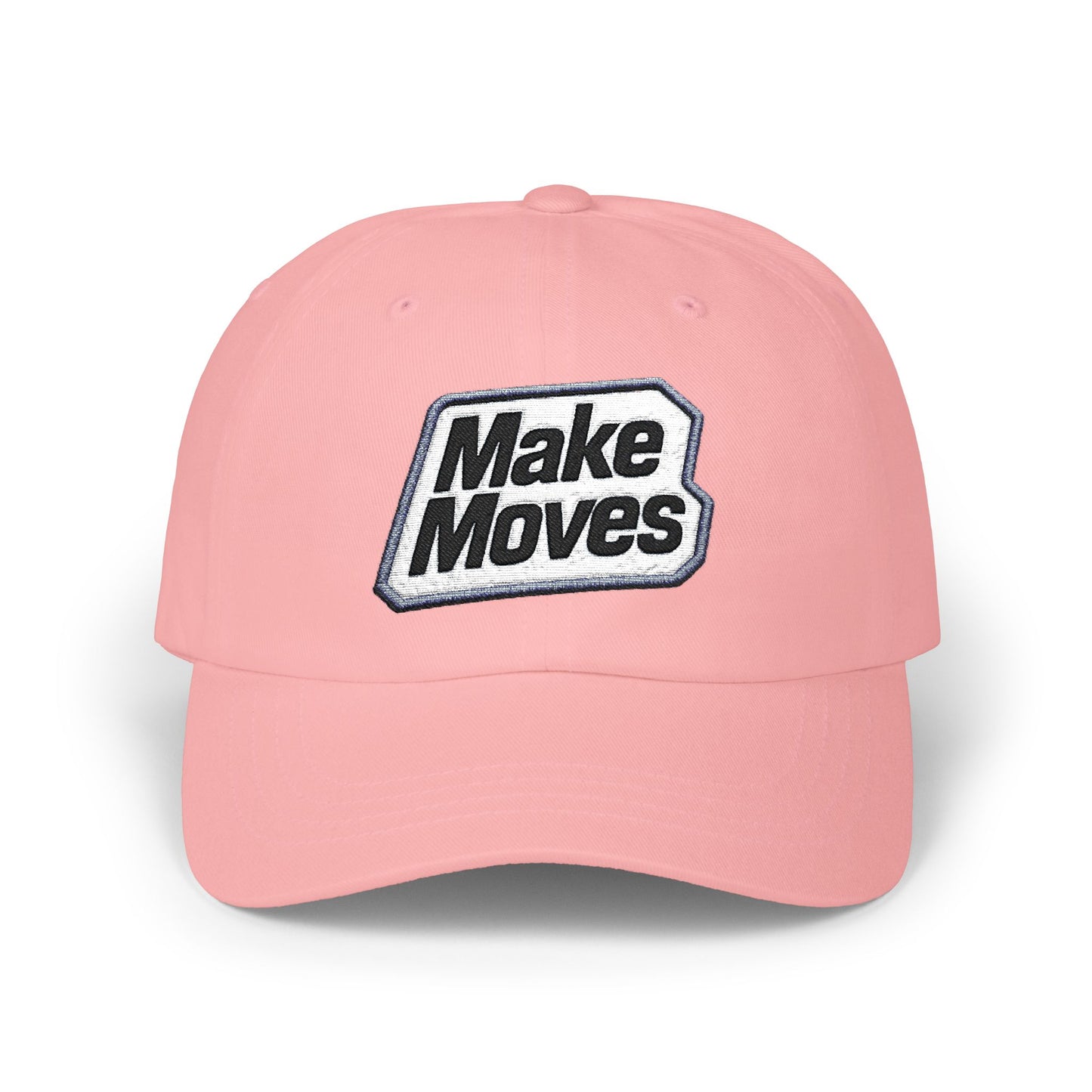 Make Moves Cotton Dad Cap — Low-Profile Embroidered Baseball Hat