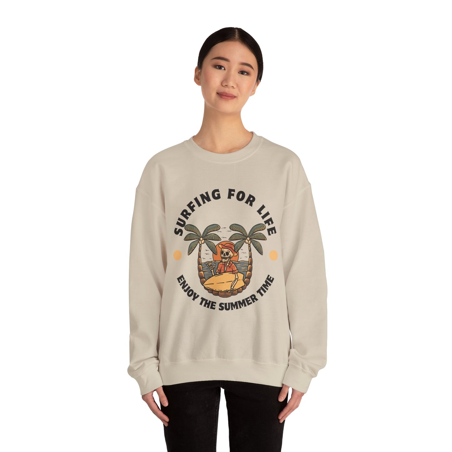 Surfing for Life Crewneck Sweatshirt