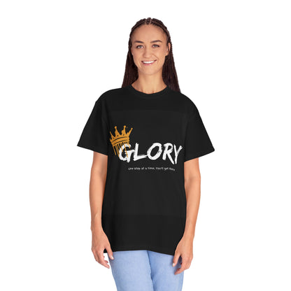Vintage Band Tee — 'GLORY' Crowned Graphic with 'MUSIC IS LIFE' Back