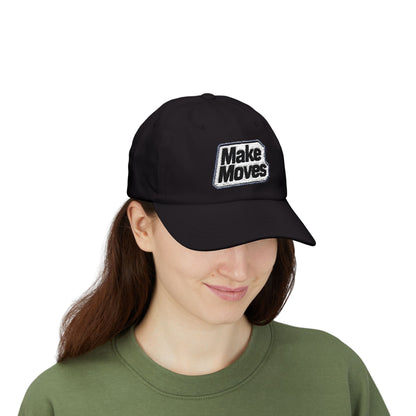 Make Moves Cotton Dad Cap — Low-Profile Embroidered Baseball Hat