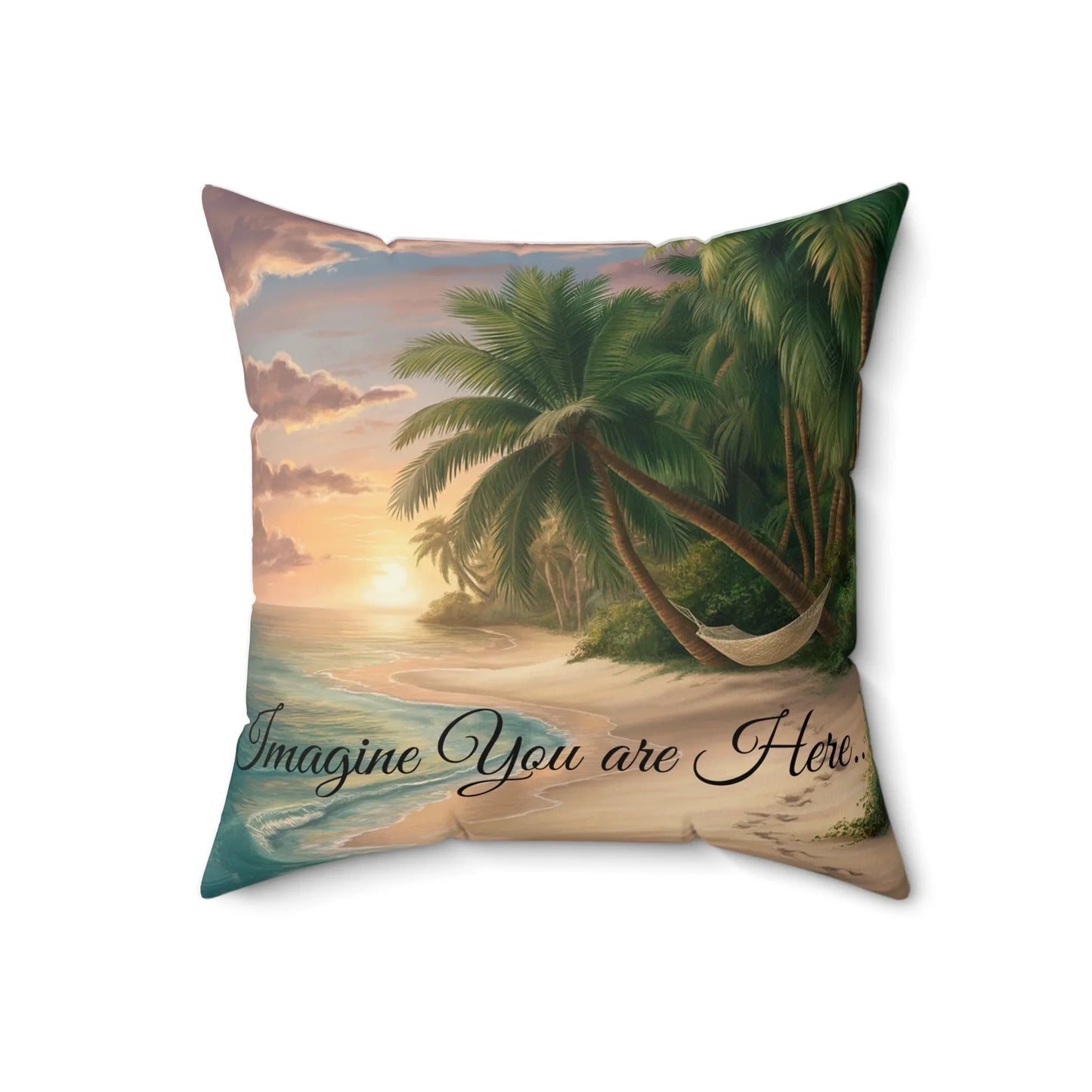 Beach Paradise Square Pillow
