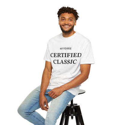 60 Years Certified Classic Tee — Garment-Dyed Vintage-Style T-Shirt