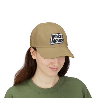 Make Moves Cotton Dad Cap — Low-Profile Embroidered Baseball Hat