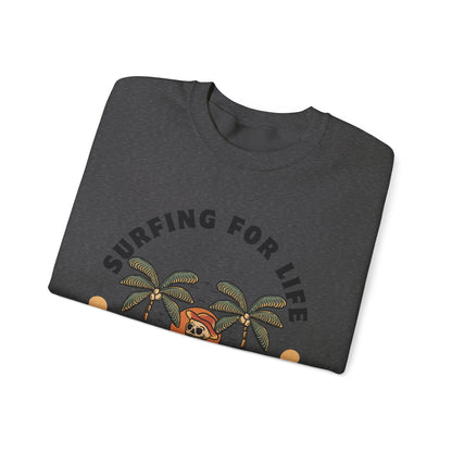 Surfing for Life Crewneck Sweatshirt