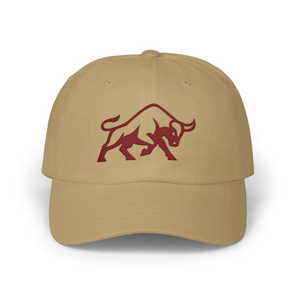 Embroidered Charging Bull Dad Cap — Low-Profile Cotton Hat