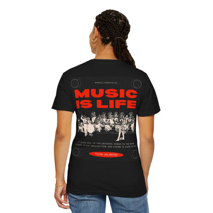 Vintage Band Tee — 'GLORY' Crowned Graphic with 'MUSIC IS LIFE' Back